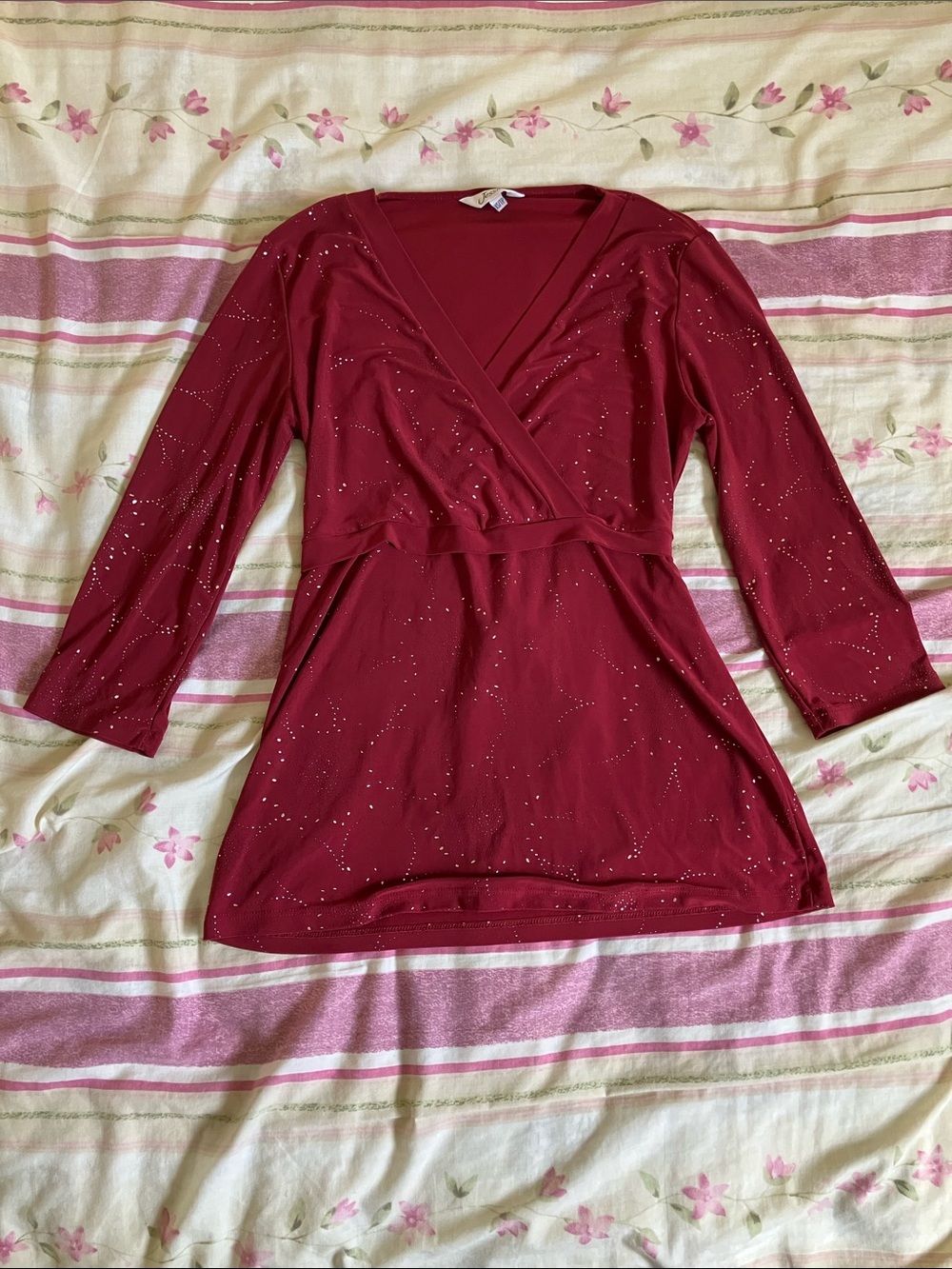 babydoll tie back embellished top